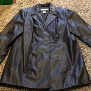 Brown leather jacket